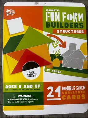 Magnetic Fun Form Builders - Green, Orange, Red Shapes